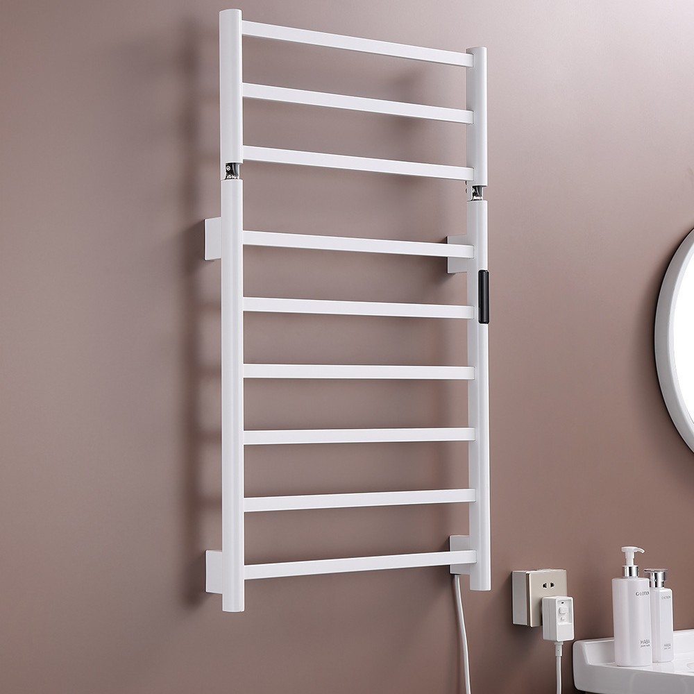 Plegable multifuncional toallero simple abierto-montado pantalla táctil de calefacción eléctrica acero inoxidable 304 Barra de Toalla baño