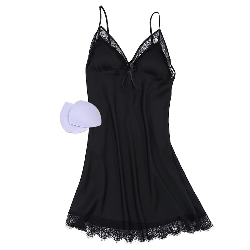 Шелковые сексуальные pijama, slip dress, кружевной топ с чашечками, мини-юбка, оптом
