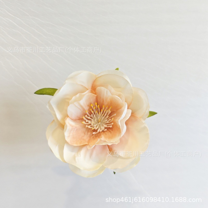 6cm椿の花輪飾りDIY漢服頭飾り花アーチフラワーアレンジメント飾り付け造花模造花輪|undefined