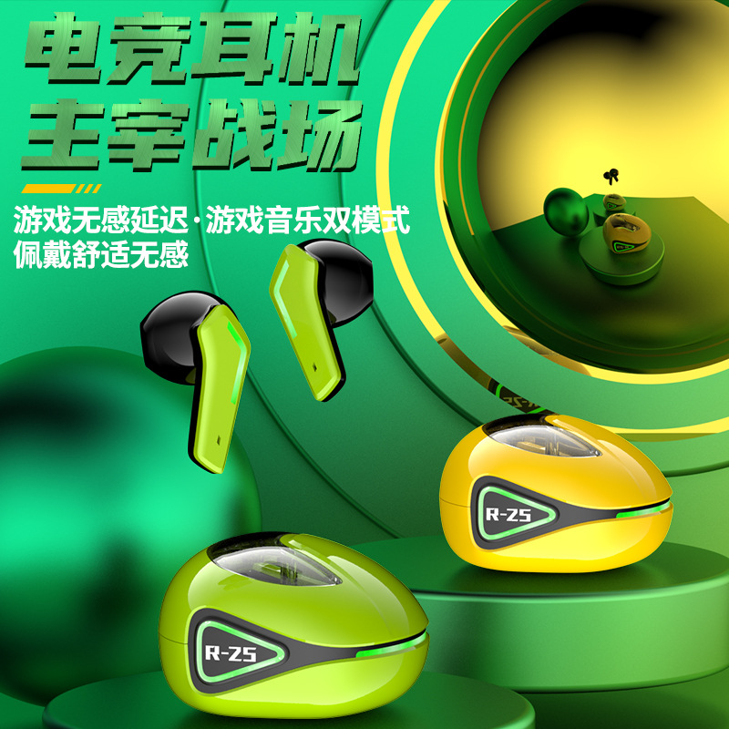 Nuevos auriculares Bluetooth R25 para juegos de deportes de alta calidad de sonido de baja latencia