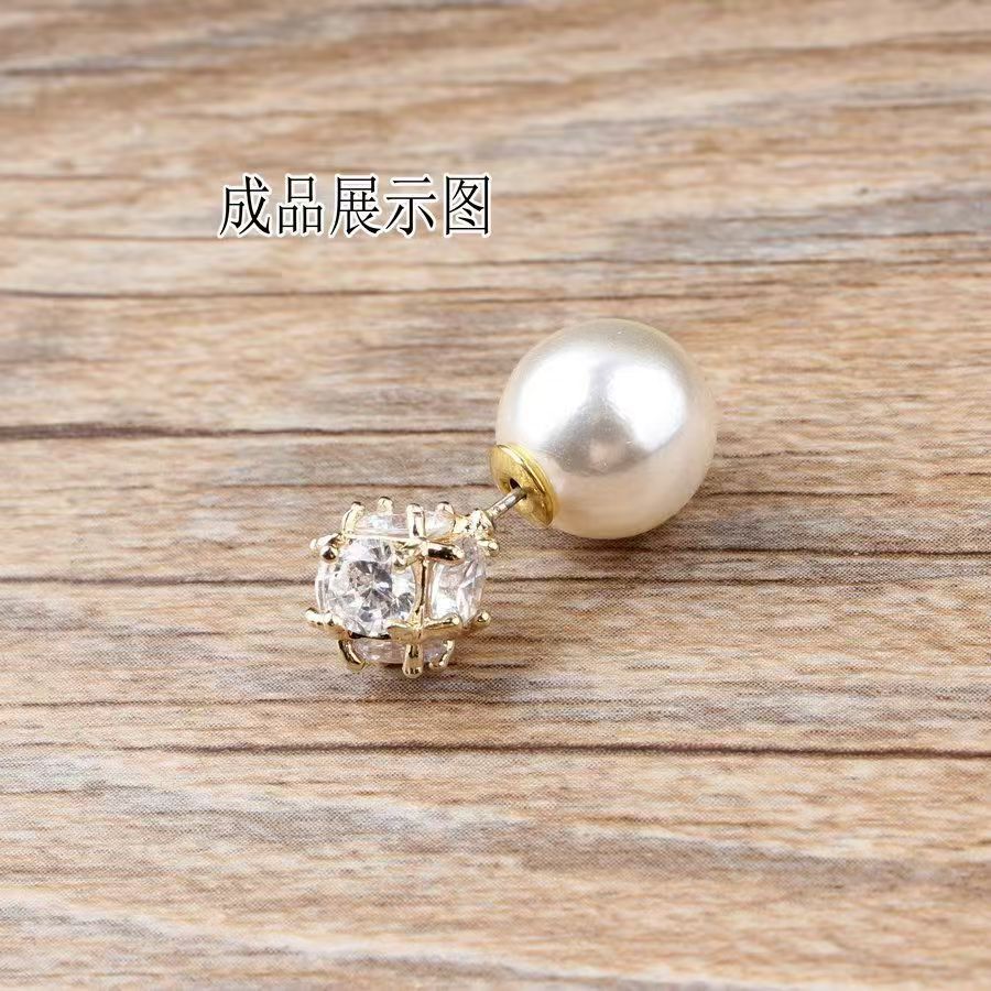 羊角毛衣高亮白手缝珍珠