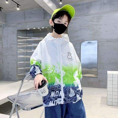 男童夏装防晒衣外套2024年新款轻薄透气夏季中大童小男孩防晒服潮