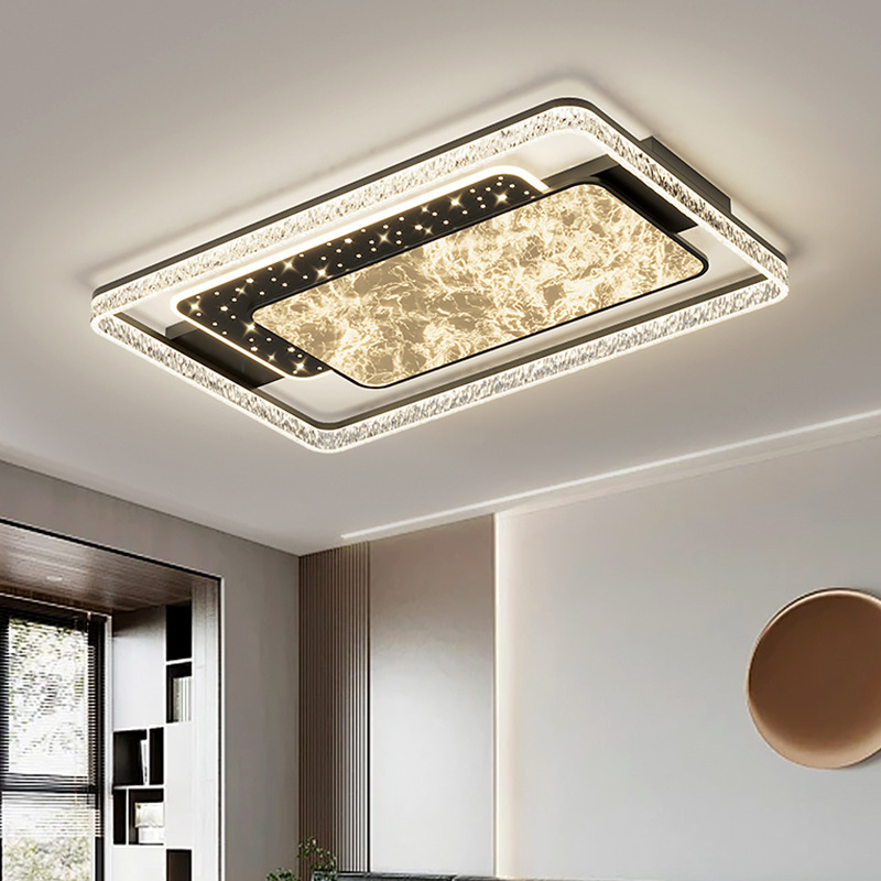 2025 nueva lámpara de sala de estar moderna y sencilla atmósfera ligera y lujosa alta sensación de comedor lámpara de dormitorio casa completa