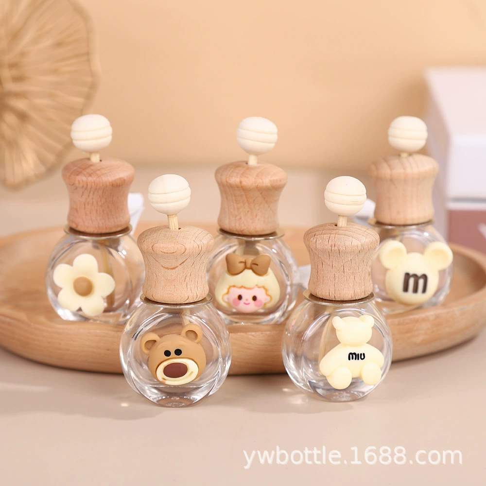 Автомобильный освежитель воздуха в наличии, флакон с наклейкой, 10 мл, пустой флакон для парфюма на дефлектор автомобиля с металлическим зажимом, плоский круглый флакон