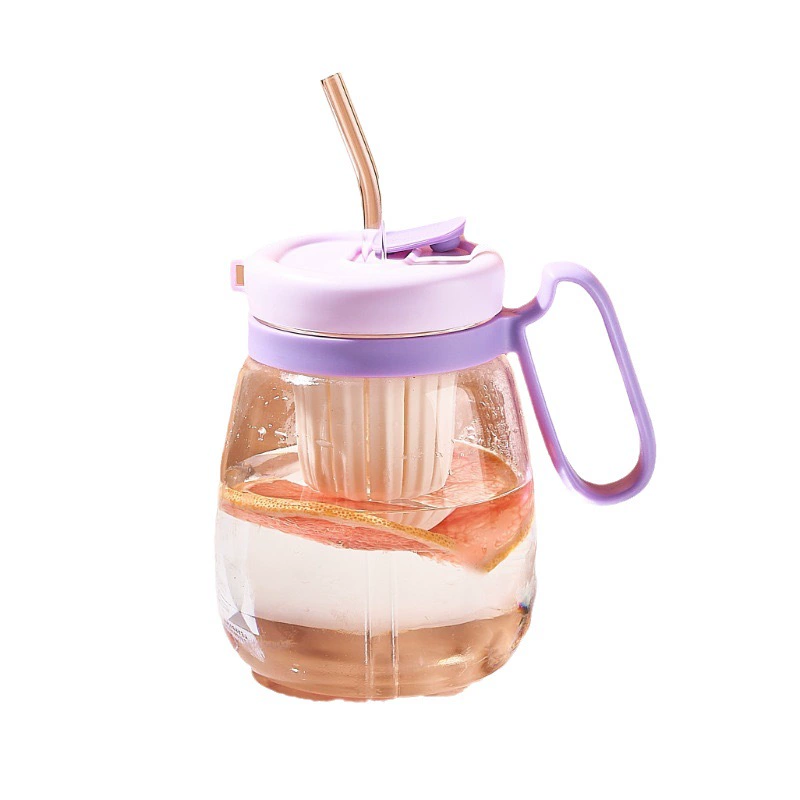Tea cup with glass, high quality glass, 2023, internet celebrity