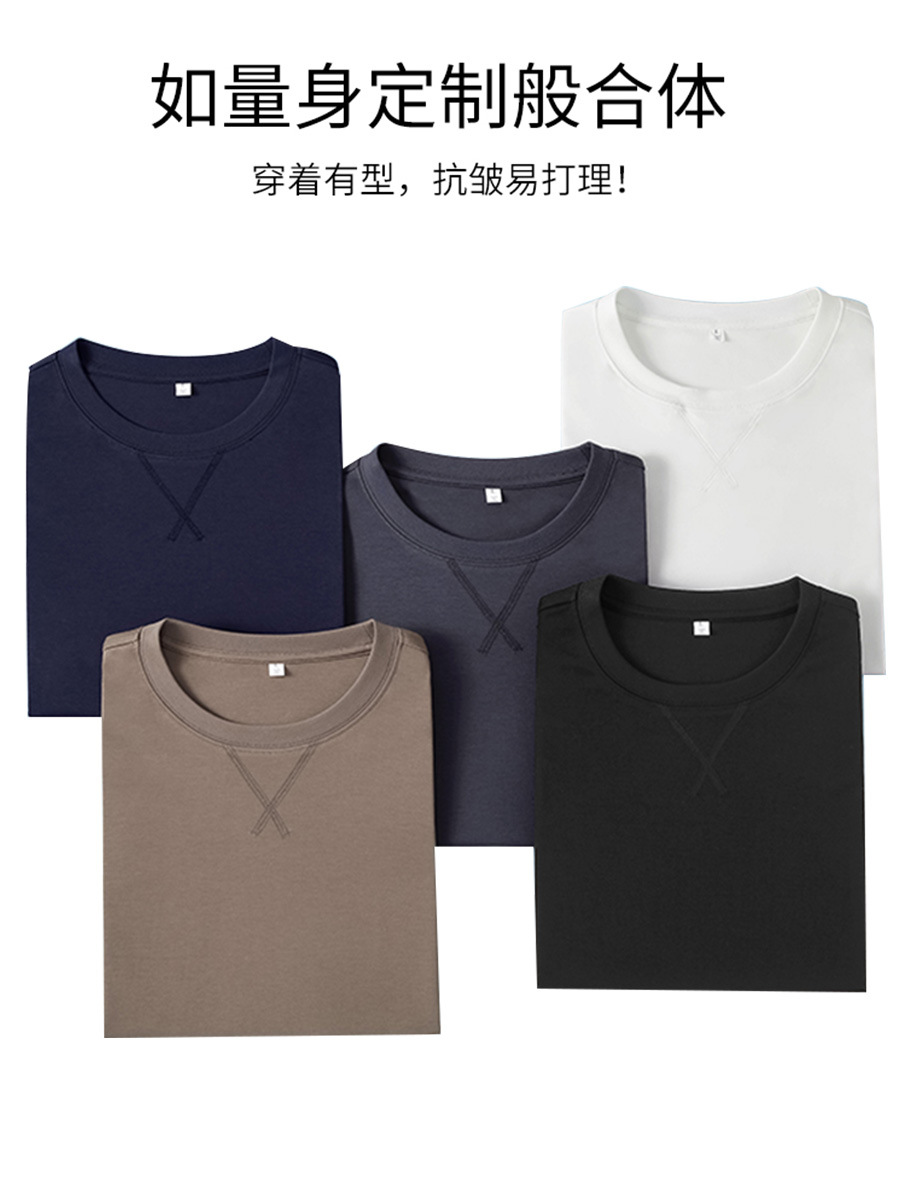 Camiseta de manga corta para hombre, de algodón y poliéster, de lujo ligero, de alta gama, color blanco puro, estilo casual, para verano, personalizada, paquete de 60 unidades image 6