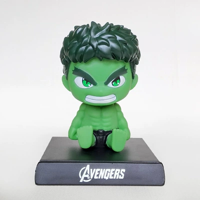 Cartoon Creative Car Ornaments, Car ornaments - -shaking-head-hulk