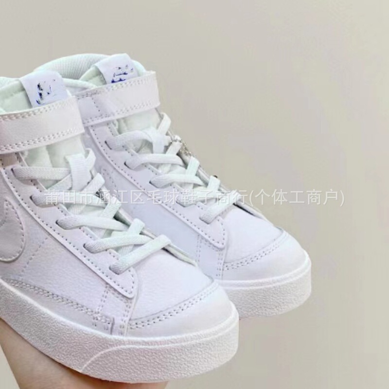 Putian Pure Original Children's Shoes Pioneer Velcro Casual High-top Shoes Soft Sole Lightweight Non-slip Toddler Shoes for Boys and Girls