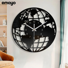 北欧简约创意世界地图墙上挂钟客厅2022款批发艺术装饰新款钟表