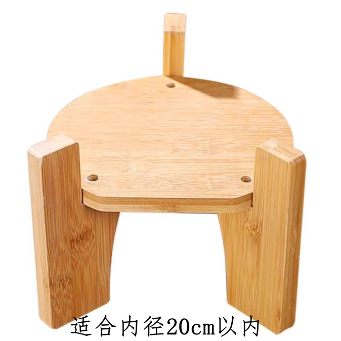 Los estantes de madera individuales son adecuados para un diámetro de 20 cm.