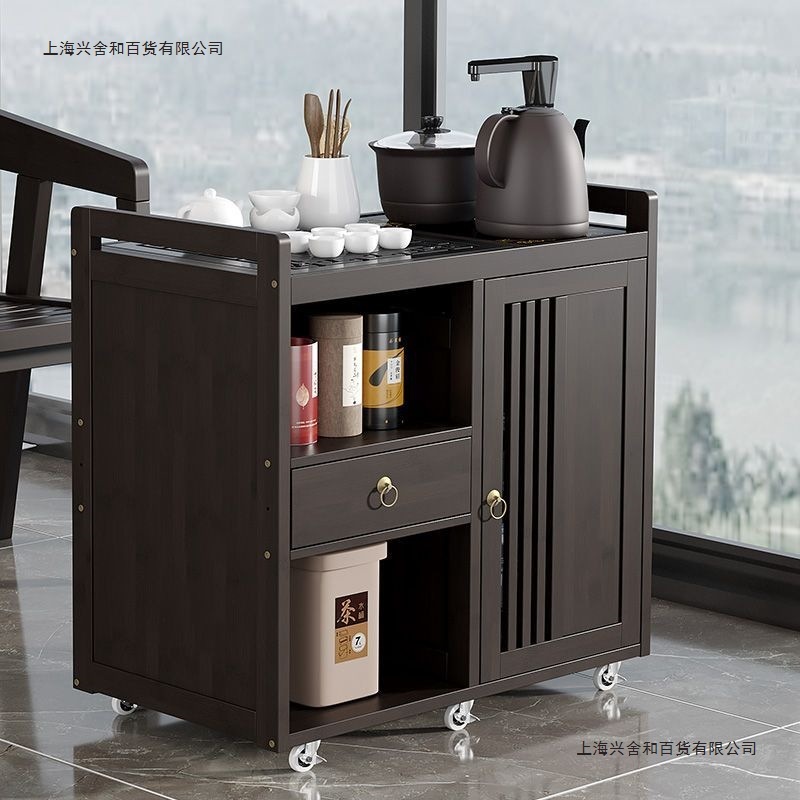 移动茶桌家用茶台非实木茶车茶几茶具套装全自动烧水壶一体茶水柜|undefined