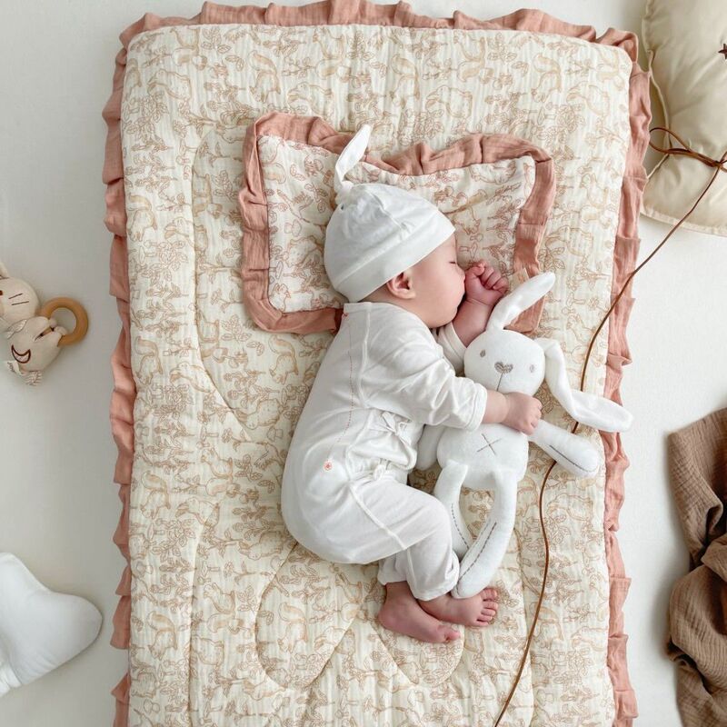 Baby Mattress Newborn Bean Velvet Small Mattress Spring Autumn Winter Cotton Mattress Washable Baby Kindergarten Nap Thick Mattress