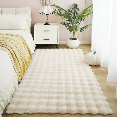 Car Carpet Bedside Rug, Master Bedroom Front-Of-Bed - beige-5080cm