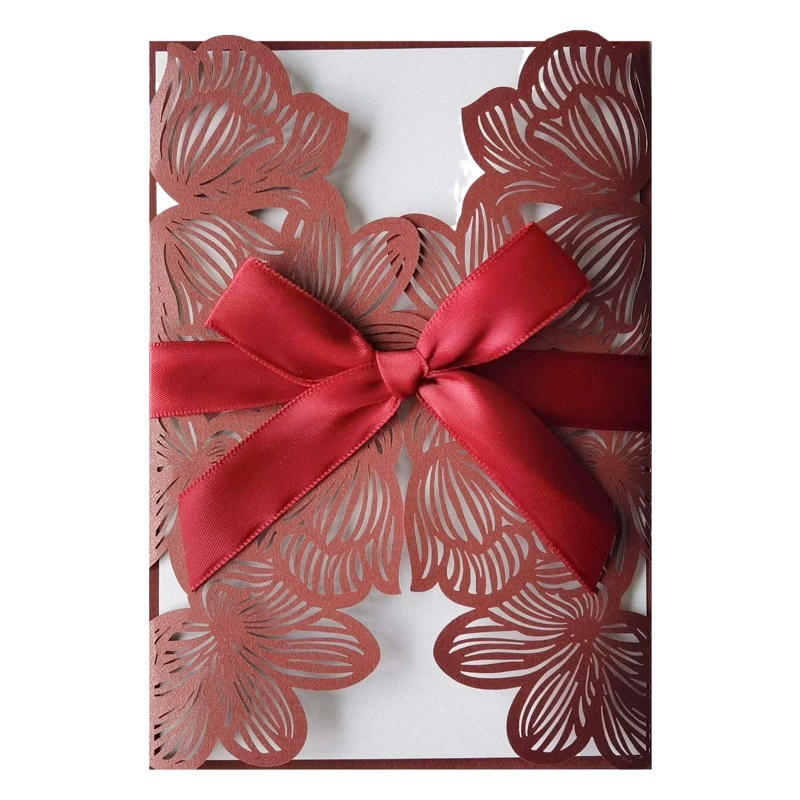 Трансграничные полые темно-зеленые розы приглашение на свадьбу приглашение на День Святого Валентина поздравительные открытки оптом