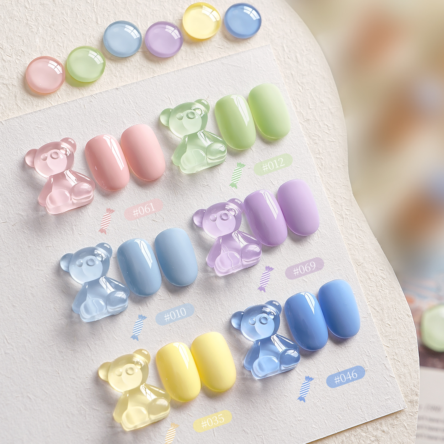 Caramelo fiesta serie de pegamento de uñas en 2025 nuevo temperamento de polvo de melocotón especial para manicuras