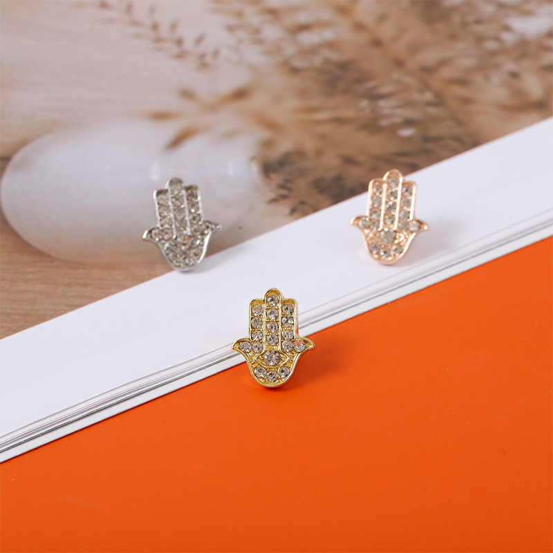 Hebilla decorativa en forma de palma con diamantes para correa de silicona de Apple Watch, estilo brillante y moderno