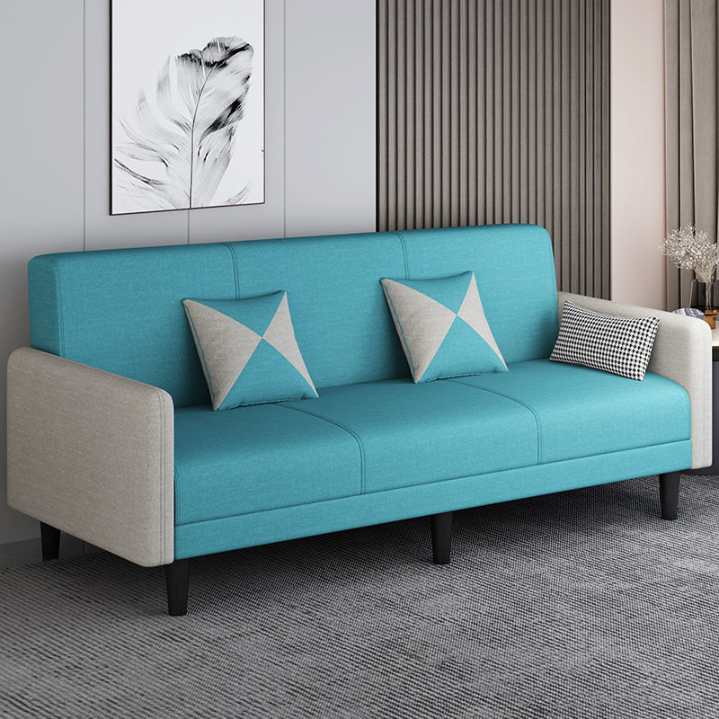 Off-white + sky blue (linen) / Single seat - total length including armrests 0.8m : without pillow