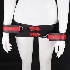 S女式捆绑皮革束缚衣 诱惑反背手铐手臂玩具女王成人情趣用品