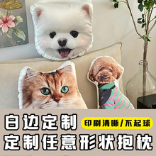 宠物照片异形抱枕diy定制创意来图定做动物企业logo公仔纪念靠枕
