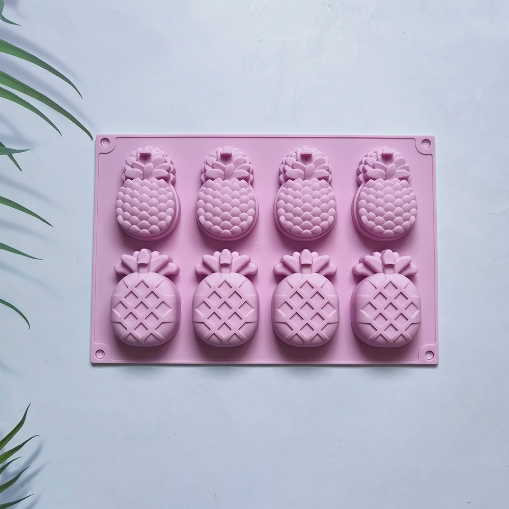 8 piña 18 molde de silicona pastel helado pudín molde de postre jabón utensilios