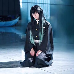 鬼滅の刃cos服時透無一郎鬼殺隊和風制服コスプレ衣装男二次元アニメ