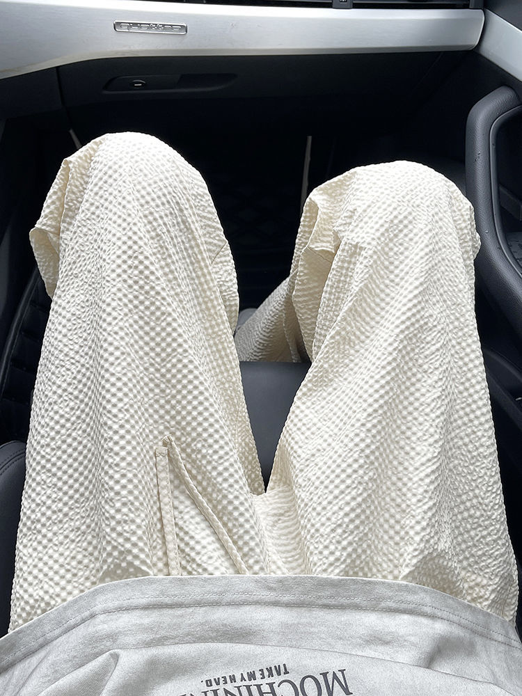 Men's Breathable Bubble Gauze Casual Pants Quick-dry Summer Trousers_voghion.com