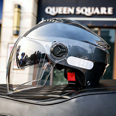 Summer Sun Protection Electric Scooter Helmet, New National Standard, Durable Electric Motorcycle Helmet, Unisex, All-Season Safety Helmet (Motosiklet kaskı (dəbilqə)) - titanium-gray-double-mirror-transparent-mirror-main-picture-one-size-fits-all