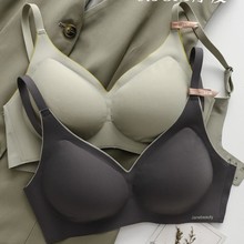 2025日本无痕固定一体杯文胸薄款聚拢光面一片式无痕无钢圈内衣女