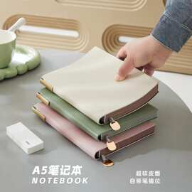 b5大号笔记本本子商务办公会议记录记事本高颜值厚荔枝纹可印logo