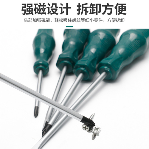 Screwdriver Set Industrial Grade Cross and Flat Head Multifunction Automotive Repair Maintenance Bulk Tool Combination Full Set including Allen Keys