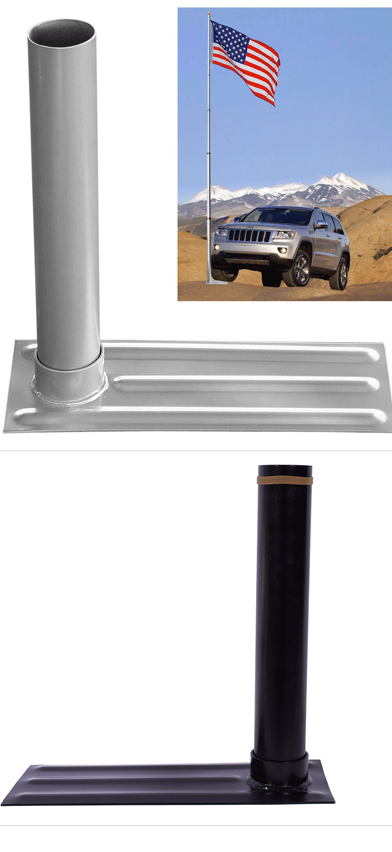 Durable Aluminium Flagpole Base For Garden Flagpoles And Banners_voghion.com