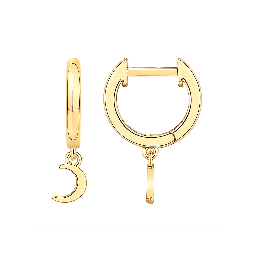 Fashion Cross Sterling Silver Inlaid Zircon Drop Earrings 1 Pair