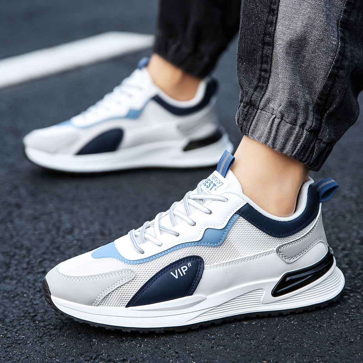 Zapatos de moda para hombres verano zapatos transpirables para hombres 2024 nuevos zapatos deportivos para hombres zapatos de trabajo casuales zapatos de carrera versátiles