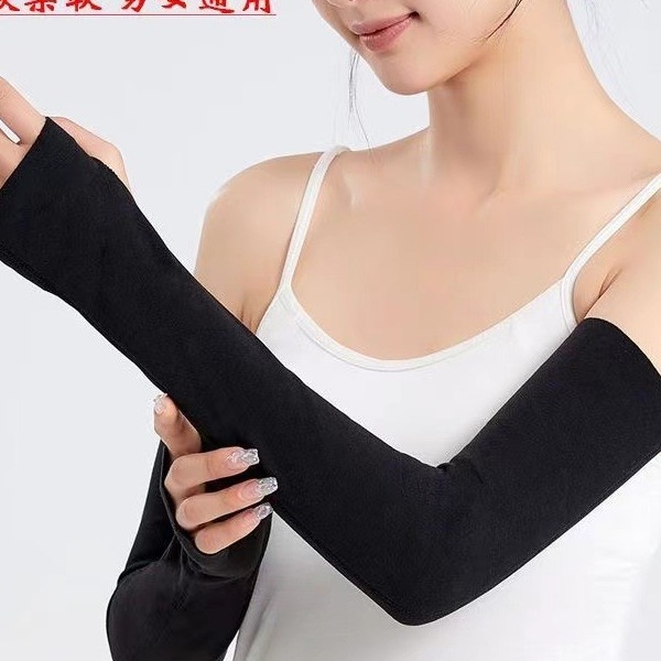 Autumn and Winter Warm Elbow Pads with Fleece Lining, Thickened for Cold Protection, Extended Length Wrist and Arm Sleeves, Elbow Joint Sleeves with High Elasticity and Warmth