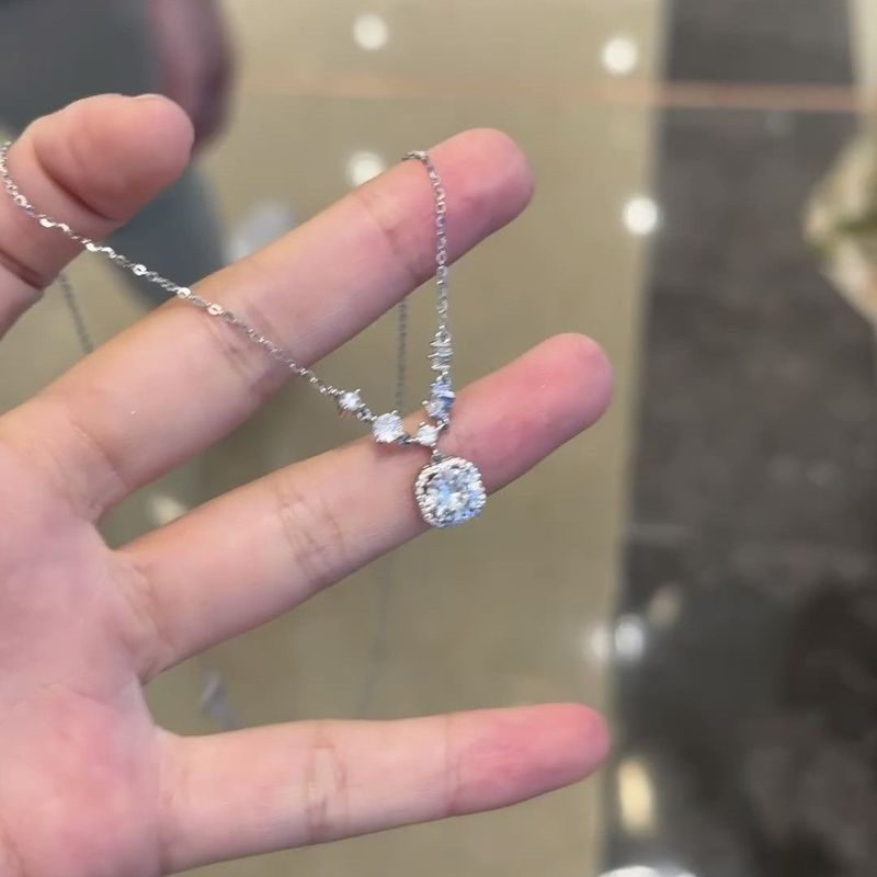 满天星方块项链简约设计高级ins小众锁骨女轻奢小众女友礼物气质|undefined