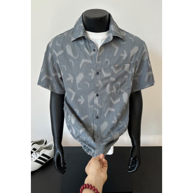 2026 Summer New Arrival Hong Kong Oversized American Style Unique Short Sleeve Shirt M-5X HC26217-TeP30_voghion.com