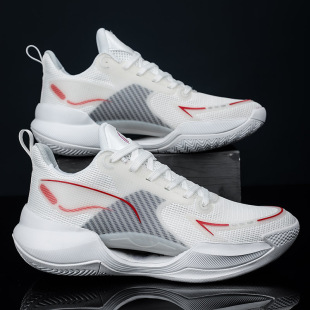 New Basketball Shoes Men's Lightweight Casual Sports Running Shoes Breathable Mesh Surface Practical Shoes for Young Primary School Students 736