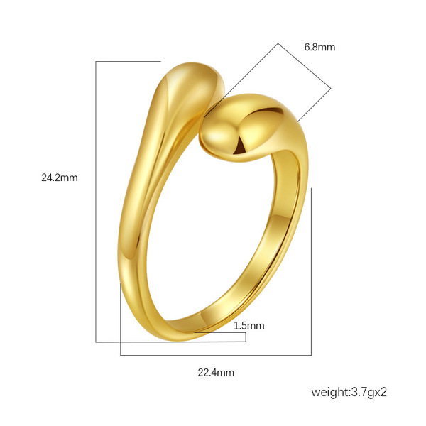 adjustable glossy ring stainless steel