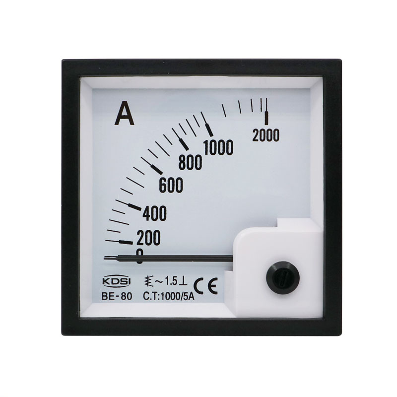 6L2同尺寸 指针交流电流表BE-80 AC10-3000/5A 方形开孔电表头