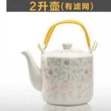 Ceramic glass big teapot, set