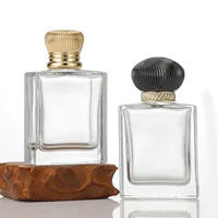Оптовая оптовая мода изысканная толстая подошва плоская квадратная 70ML прозрачный байонет-компрессионная парфюмерная бутылка портативная пустая бутылка