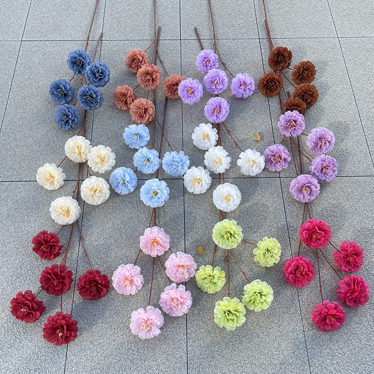5-head high-branch hibiscus flower Model Room soft decoration wedding home decoration fake flower arrangement flower wholesale 5-head high-branch hibiscus flower Model Room soft decoration wedding home decoration fake flower arrangement flower wholesale