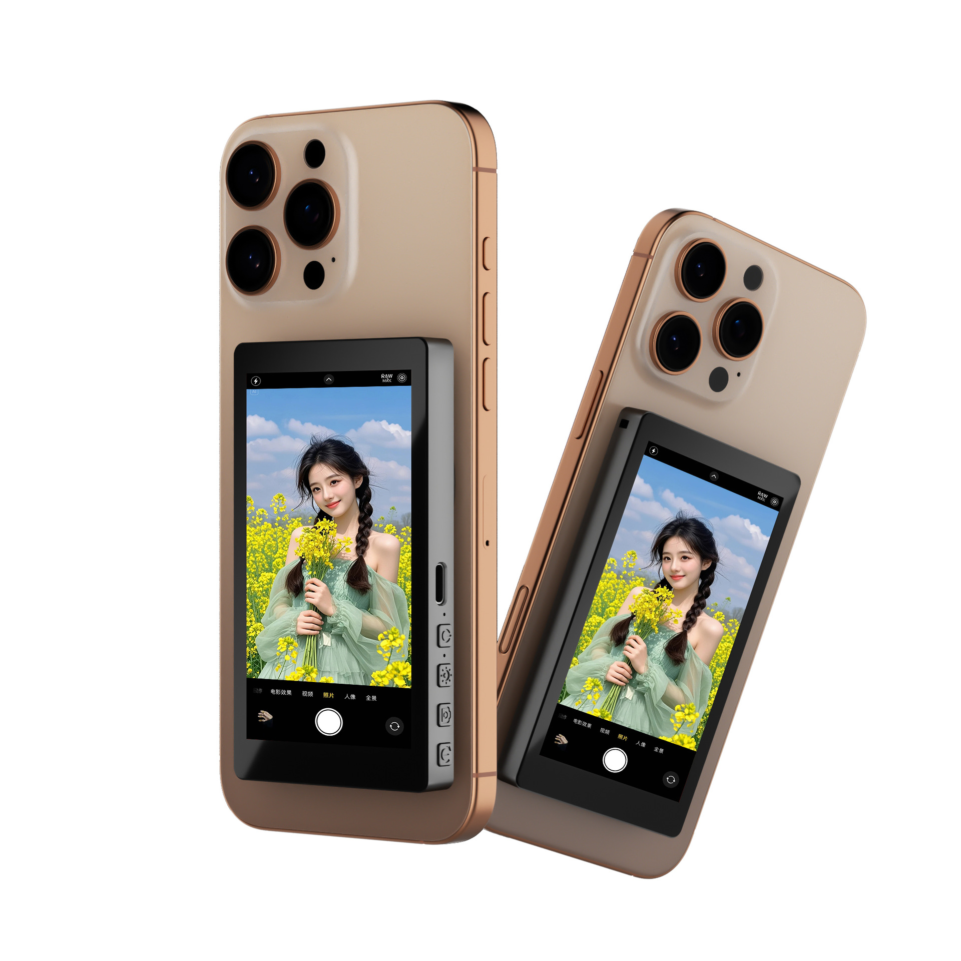 Máquina de fotos selfie de absorción magnética para proyector de pantalla de teléfono móvil Ancla en vivo cámara trasera de viaje Selfie dispositivo de pantalla de teléfono móvil