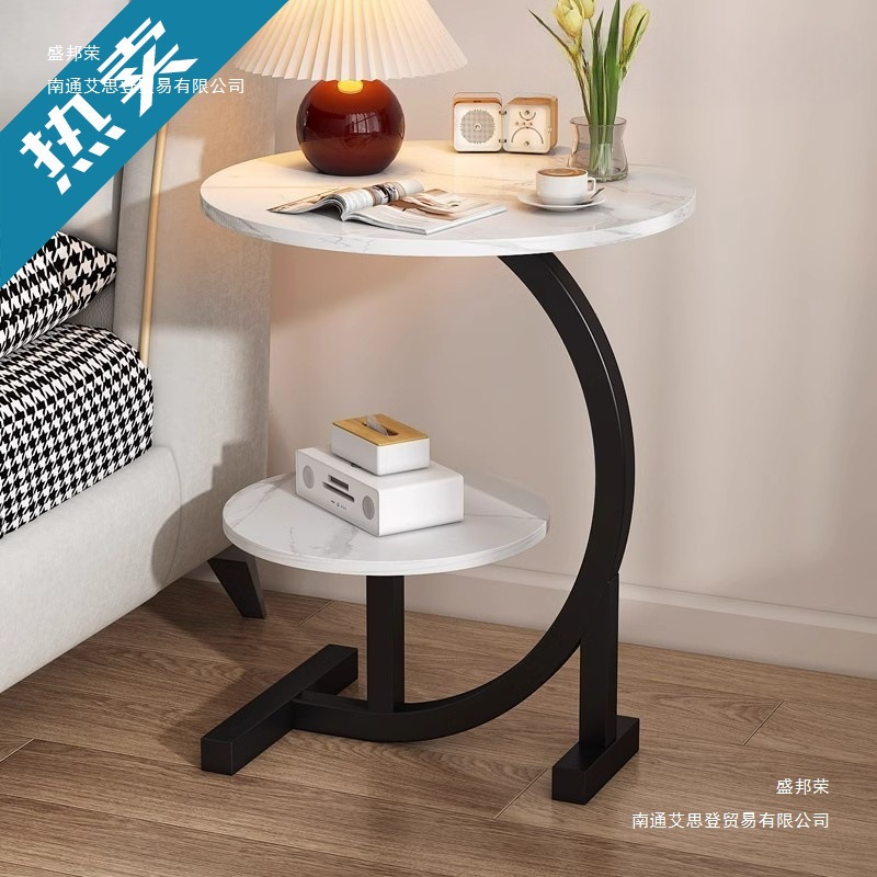 Trendy Bedside Table Alternative New Light Luxury High-End Simple Modern Minimalist Storage Rack for Home Bedroom Metal