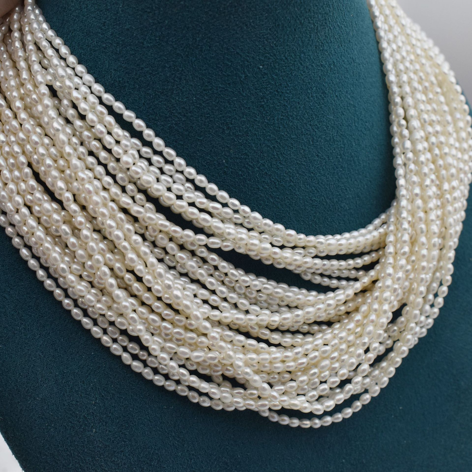 天然淡水珍珠鏈 2-2.5mm強光小米珠散珠 直銷DIY半成品手鍊項鍊女