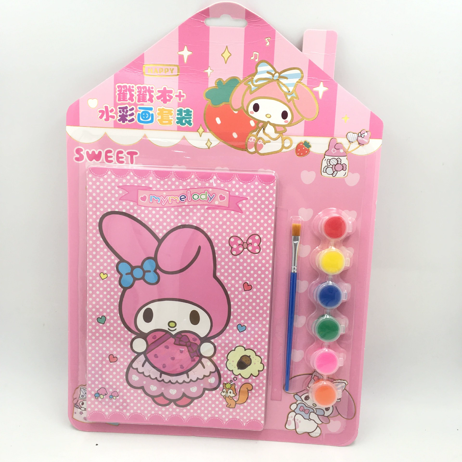 Sanrio, акварель, набор, раскраска, книга с рисунками, HANDMADE