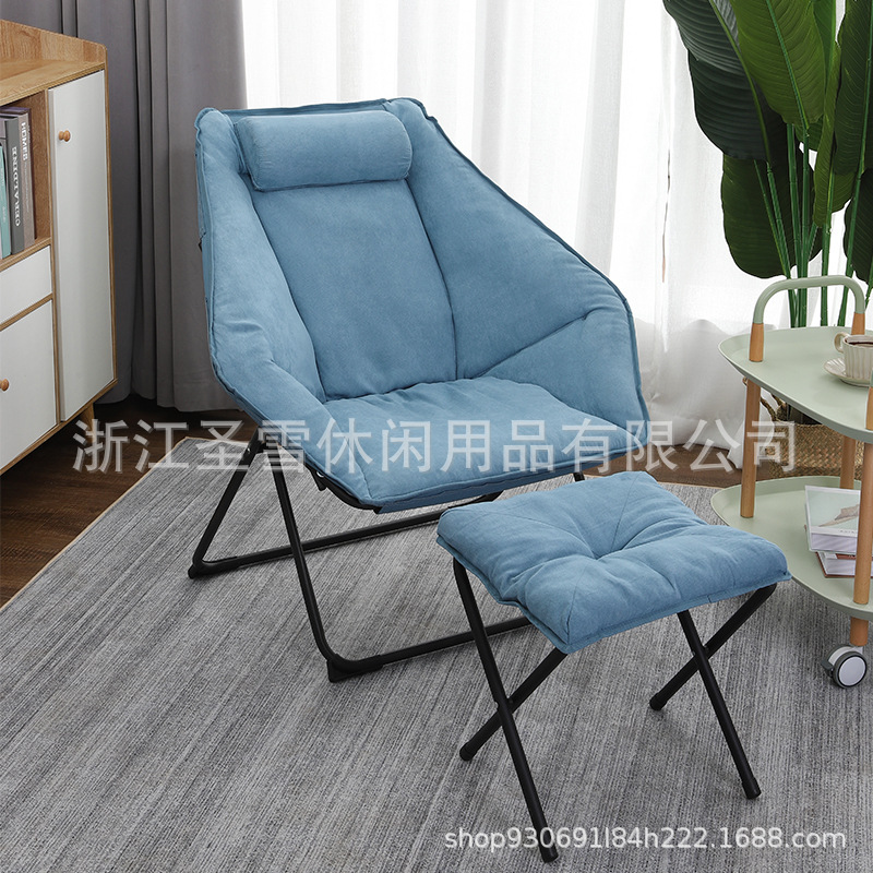 Santa nieve silla plegable sofá de relajación silla mariposa casera dormitorio silla de algodón de pelusa silla casera para dormir almuerzo