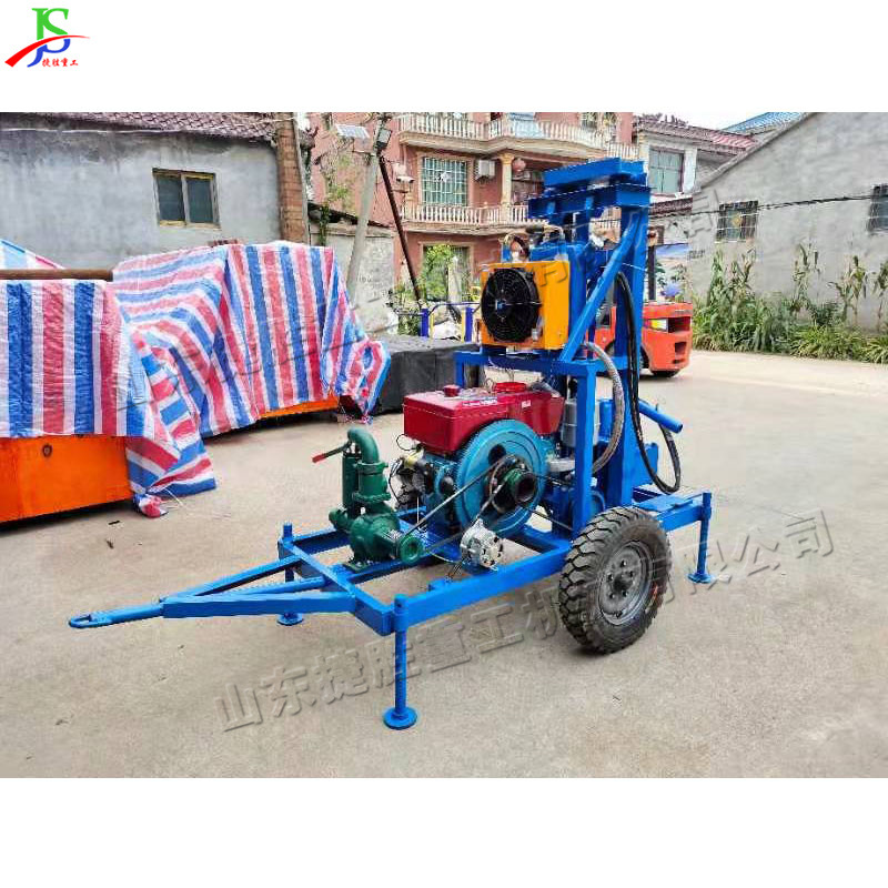 Máquina de perforación diesel hogar tierras de cultivo riego máquina de perforación hidráulica de tracción portátil máquina de perforación de pozos de agua
