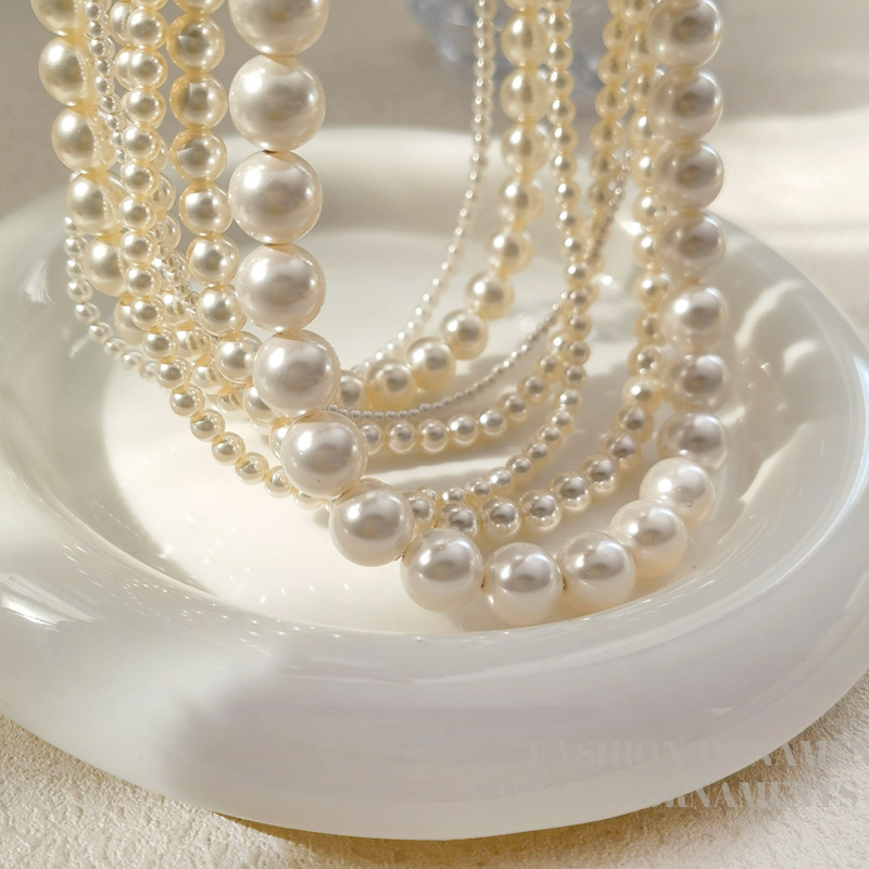Wholesale Jewelry Elegant Streetwear Round Imitation Pearl Necklace display picture 1
