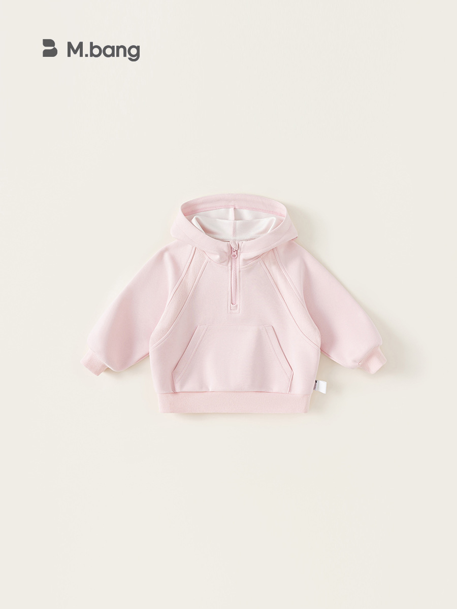 Bangchoan ropa infantil chaqueta con capuz de niña nuevo otoño bebé medio cremallera chaqueta chaqueta ropa infantil